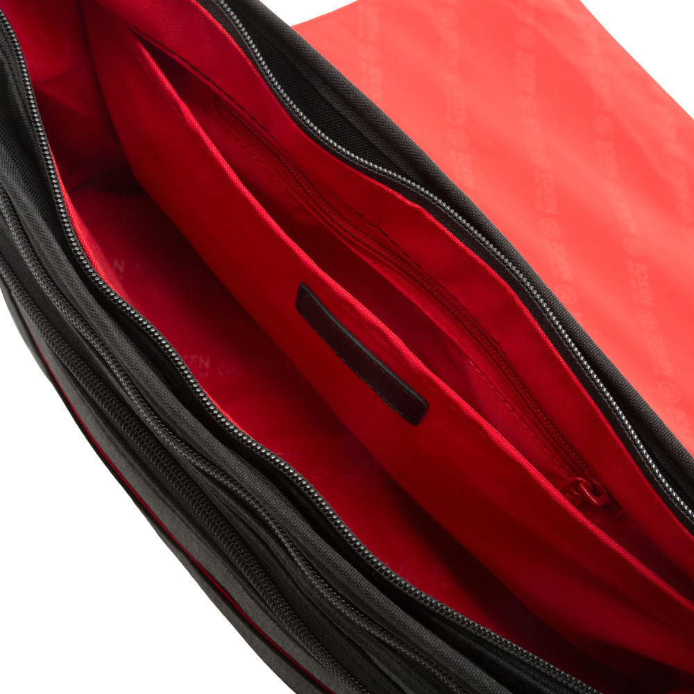 Manhattan Portage Waxed Nylon Sheridan Shoulder Bag (L) W/Back Zipper