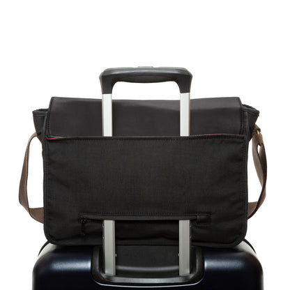 Manhattan Portage Waxed Nylon Sheridan Shoulder Bag (L) W/Back Zipper