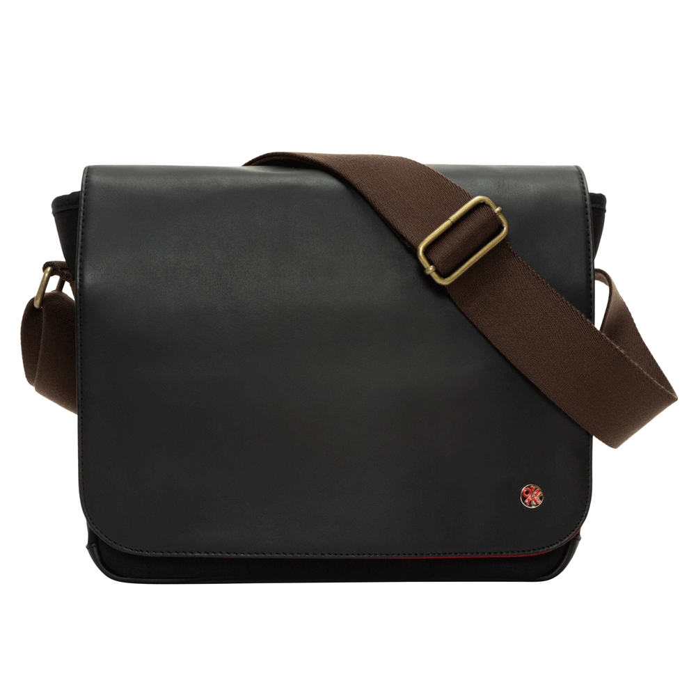 Manhattan Portage Waxed Nylon Sheridan Shoulder Bag (M) W/Back Zipper