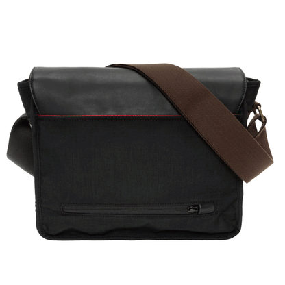 Manhattan Portage Waxed Nylon Sheridan Shoulder Bag (M) W/Back Zipper