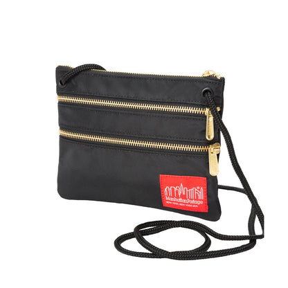 Manhattan Portage Triple Zipper Label Pouch With Woven Label (SM)